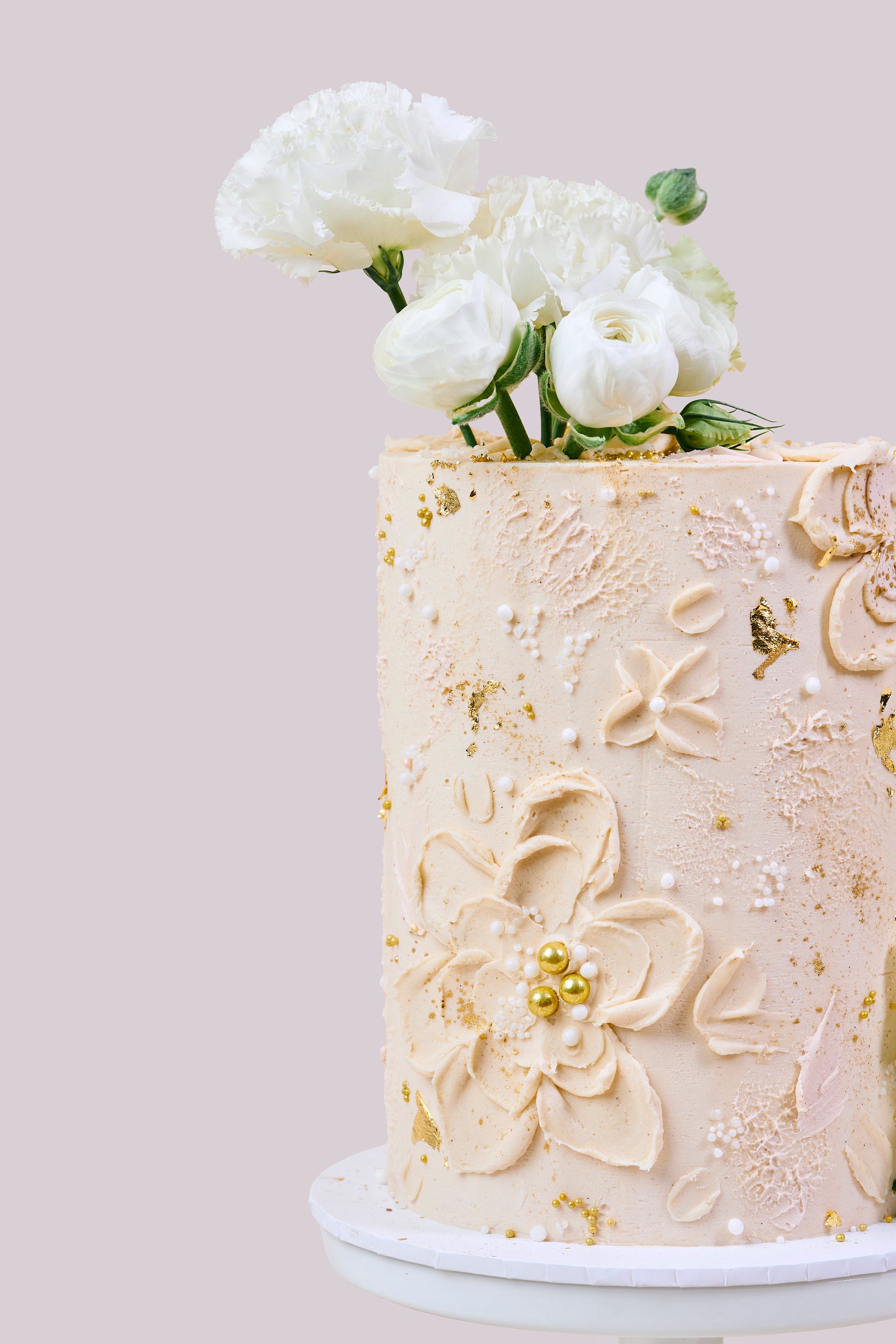 Textured Floral Buttercream Cake