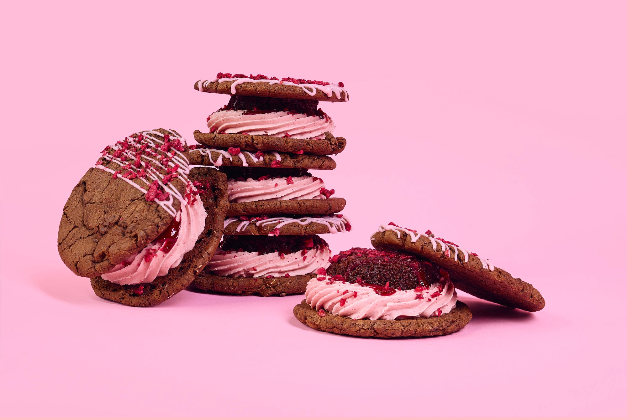 Cookie Sandwich: Raspberry Brownie