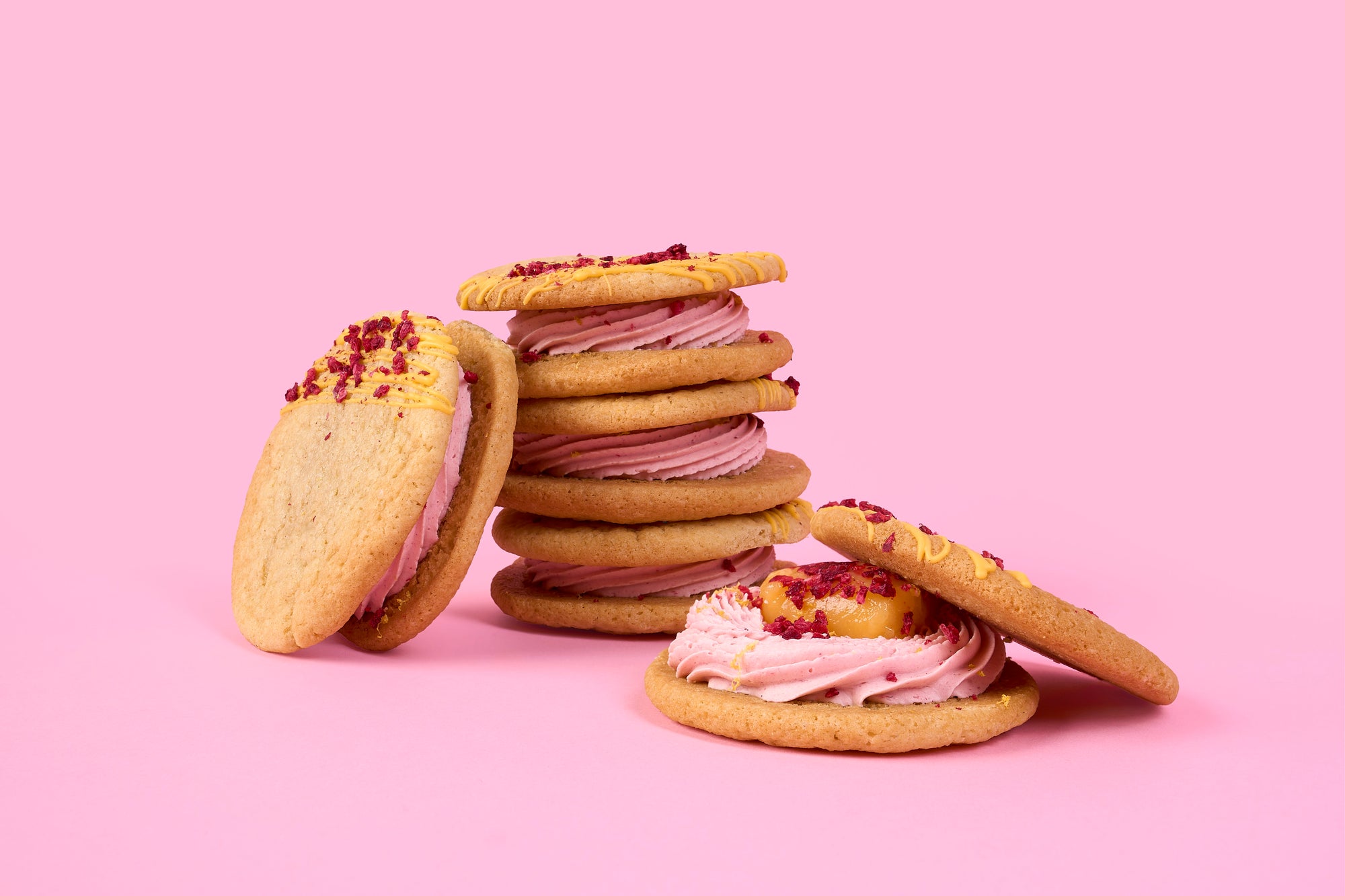 Cookie Sandwich: Lemon Curd & Raspberry