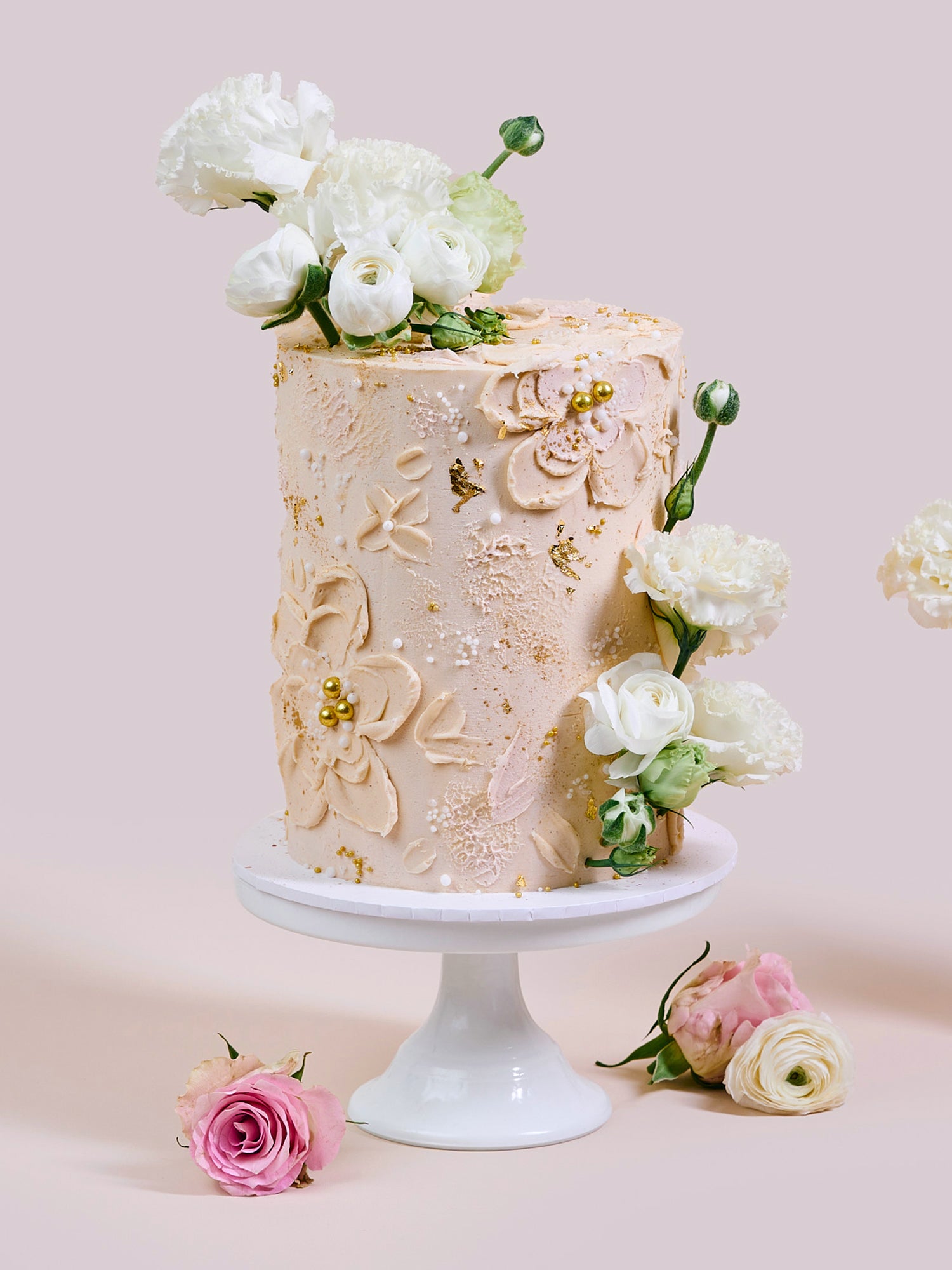 Textured Floral Buttercream Cake